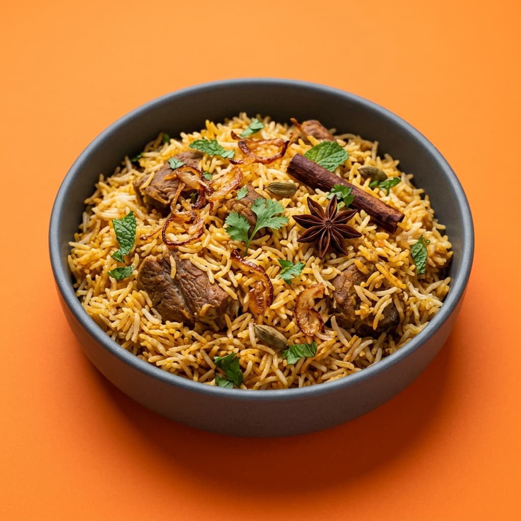 Hot Steaming Bowl of Dum Biryani - the Biryani Co.